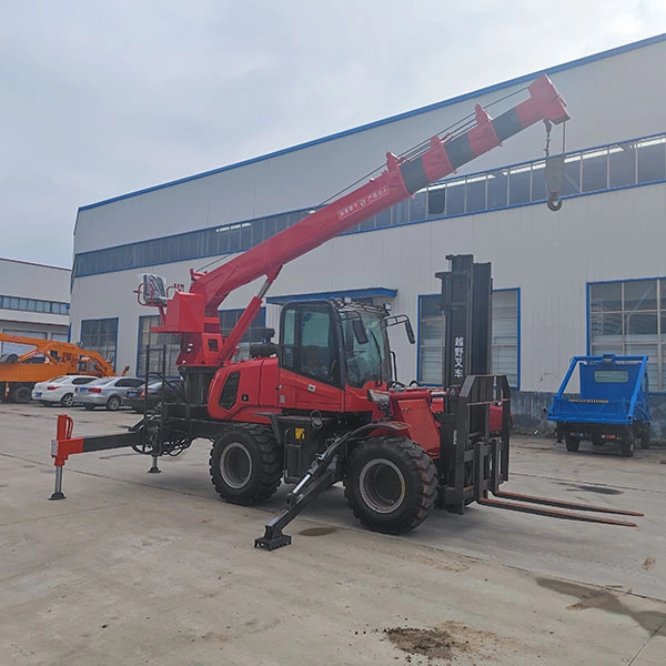 CM-T500 Off-Road Forklift with Multi-Function Rear Crane